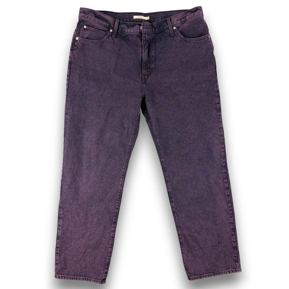 Levis 569 Jeans Mens 34 Purple Acid Wash Loose Relaxed Straight‎ Leg Denim Pants